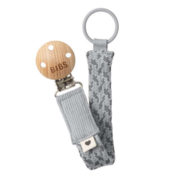 BIBS Accessoires - Paci Braid Fopspeenkoord - Cloud/Iron