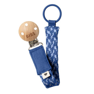 BIBS Accessories - Paci Braid Pacifier Clip - Cornflower/Dusty Blue