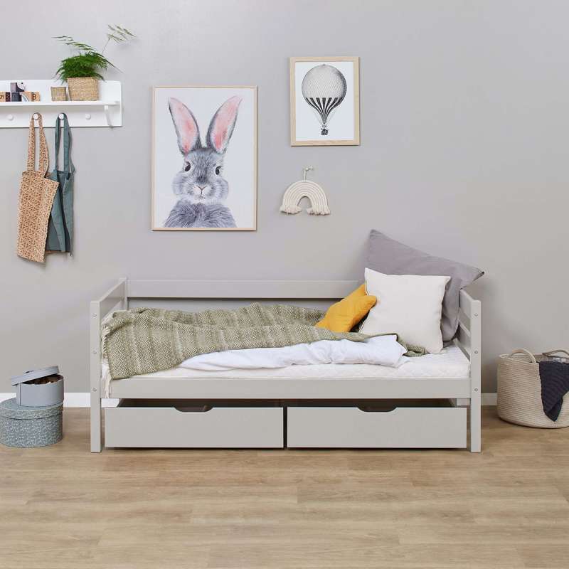 Hoppekids Conjunto de cajones sobre ruedas - 2 unidades - Dove Grey