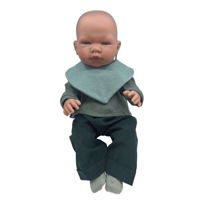 Memories by Así Doll clothes - 43-46 cm. - Long-sleeved T-shirt - Dark green