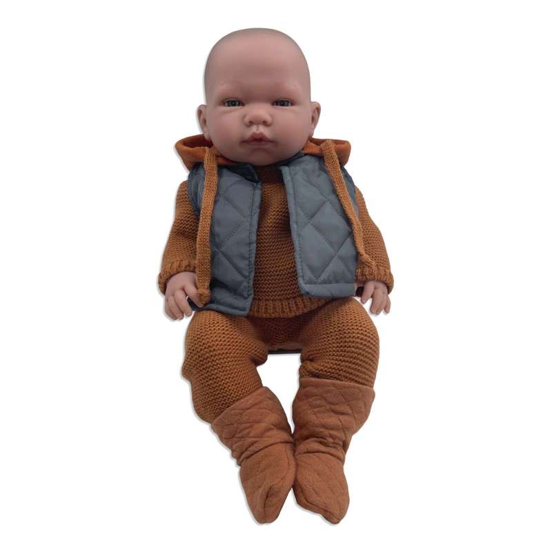 Memories by Así Puppenspielzeug - 43-46 cm. - Warmer Strickpullover - Rost