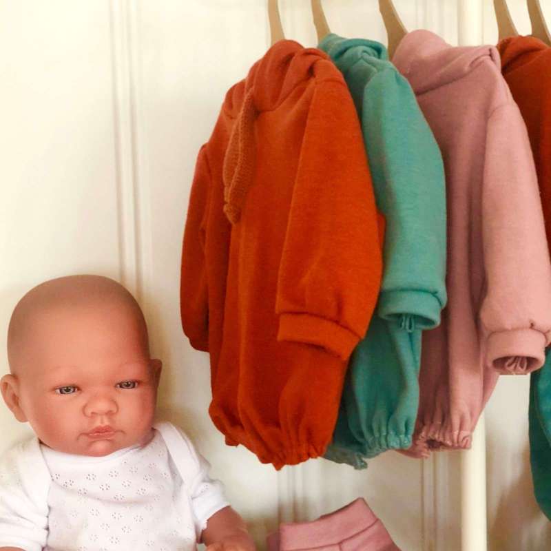 Memories by Así Brinquedo de boneca - 43-46 cm. - Body de manga longa - Rosa