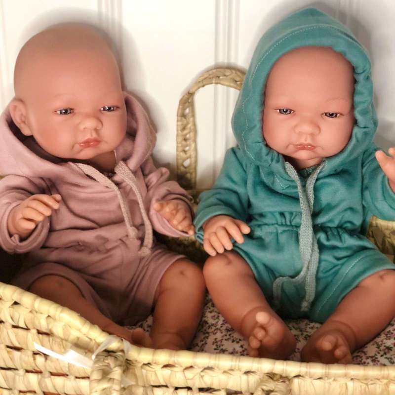 Memories by Así Играчка за кукли - 43-46 см. - Дълъг ръкав Боди - Антик зелено