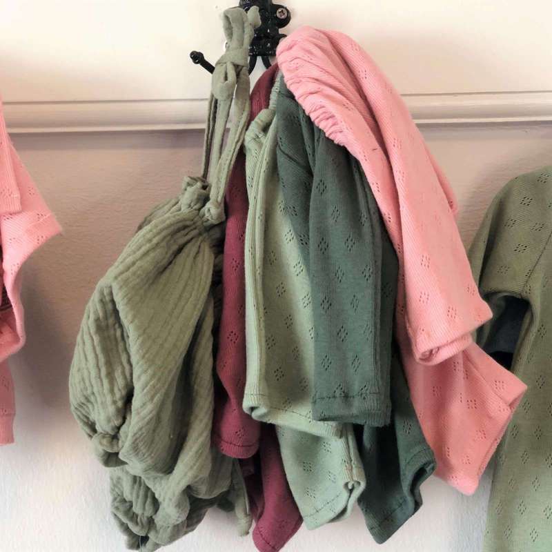 Memories by Así Lalka - 43-46 cm. - Spodnie bawełniane - Mint