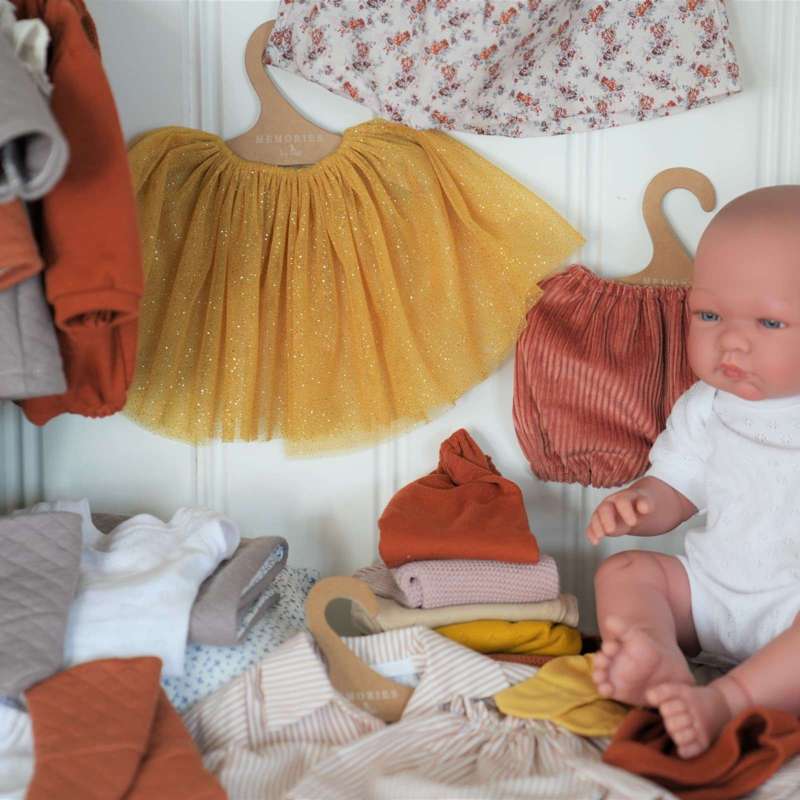 Memories by Así Lalka - 43-46 cm. - Spodnie bawełniane - Oker