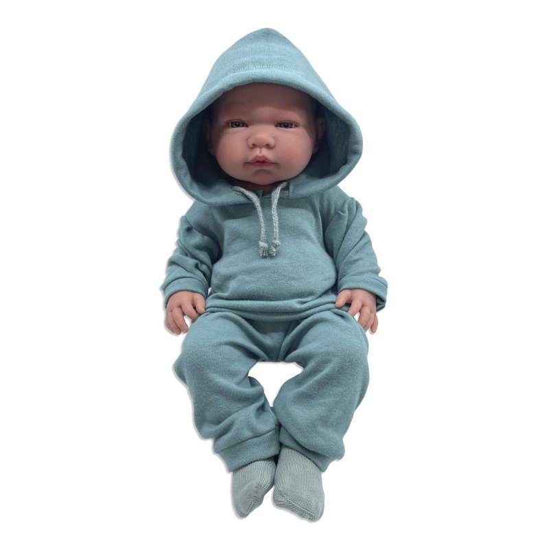 Memories by Así Куклени дрехи - 43-46 см. - Дълги панталони - Антик зелено