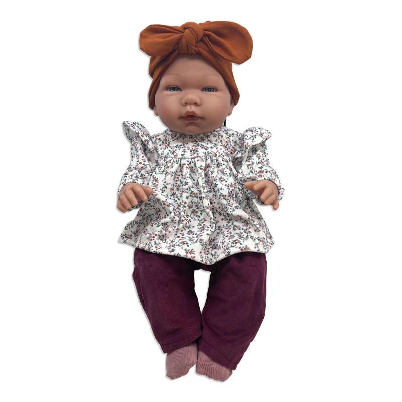 Memories by Así Doll clothes - 43-46 cm. - Velvet pants hw - Burgundy