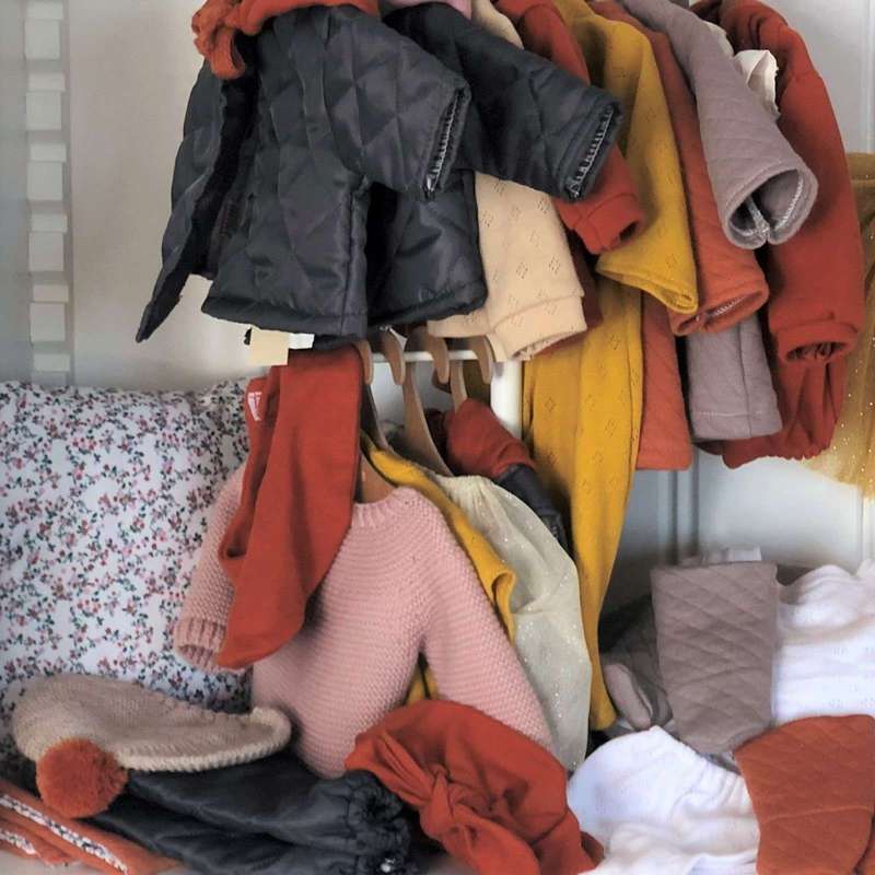 Memories by Así Играчка - 43-46 см. - Куилтно палто - Ръждиво