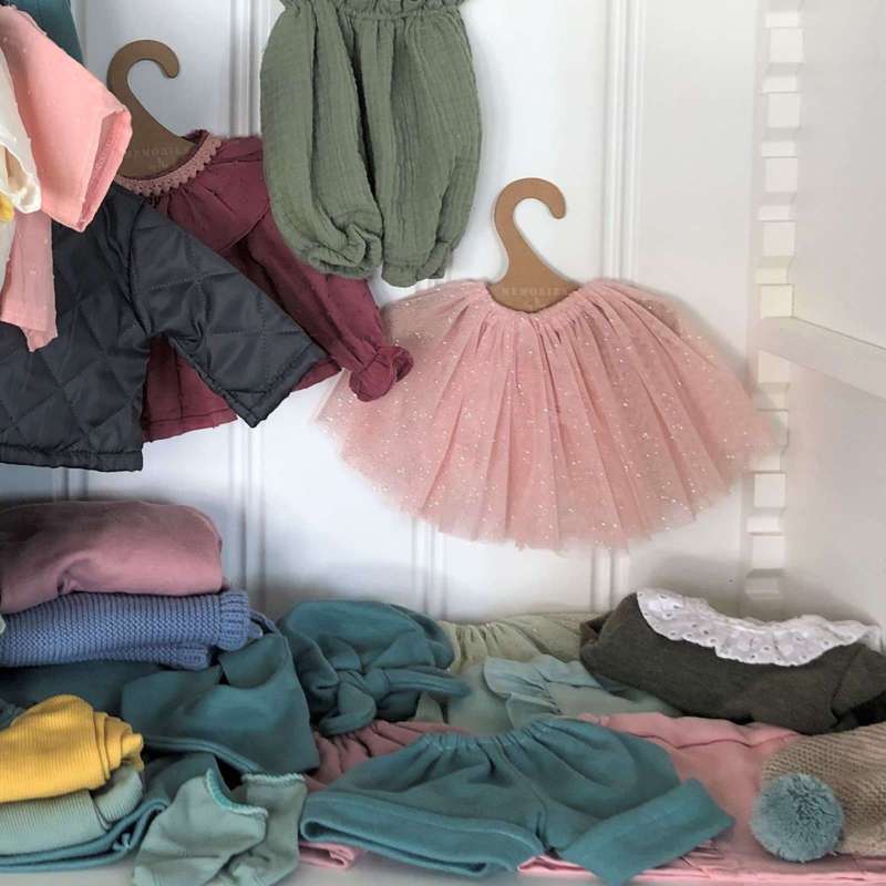 Memories by Así Lalka - 43-46 cm. - Czapka dzianinowa - Antykolor zielony