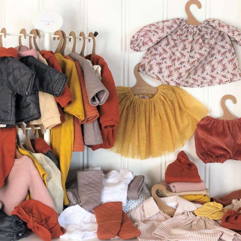 Memories by Así Doll clothes - 43-46 cm. - Socks - Ochre