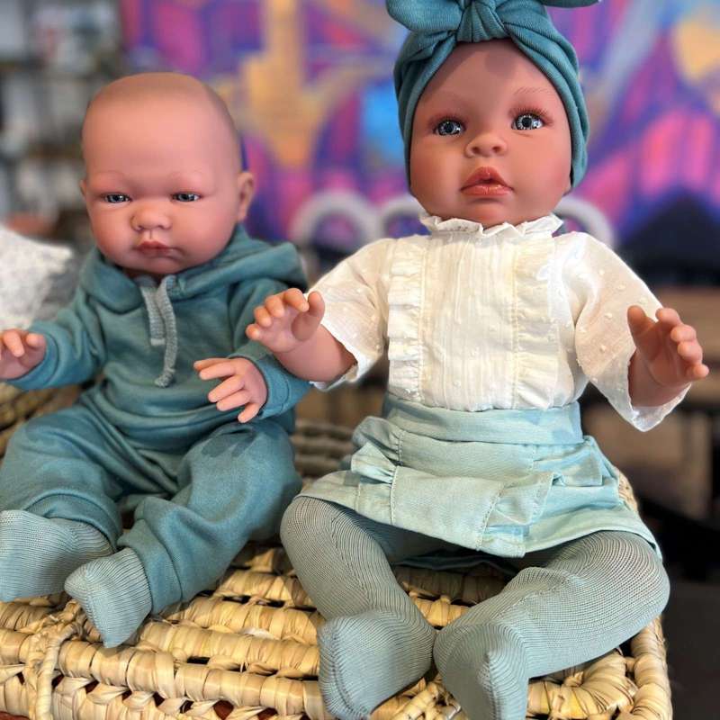 Memories by Así Doll clothes - 43-46 cm. - Tights - Antique green