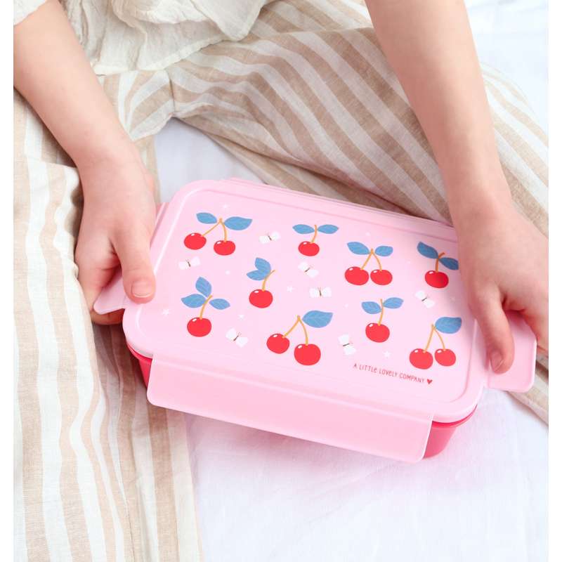 A Little Lovely Company Raumteilende Bento Lunchbox - Kirschen