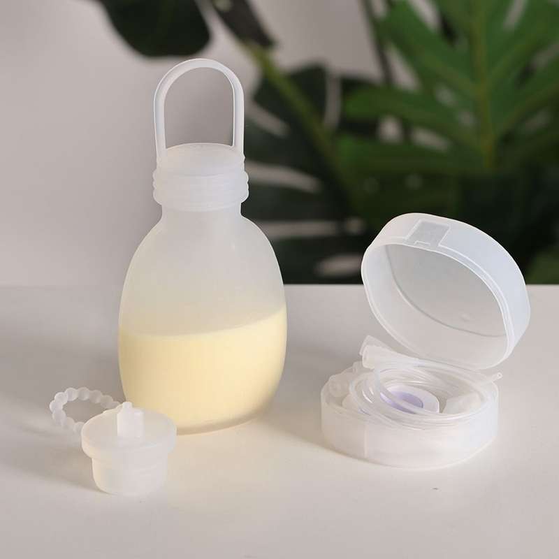Haakaa Breastfeeding Stimulating SNS System - incl. Silicone Bag for Milk