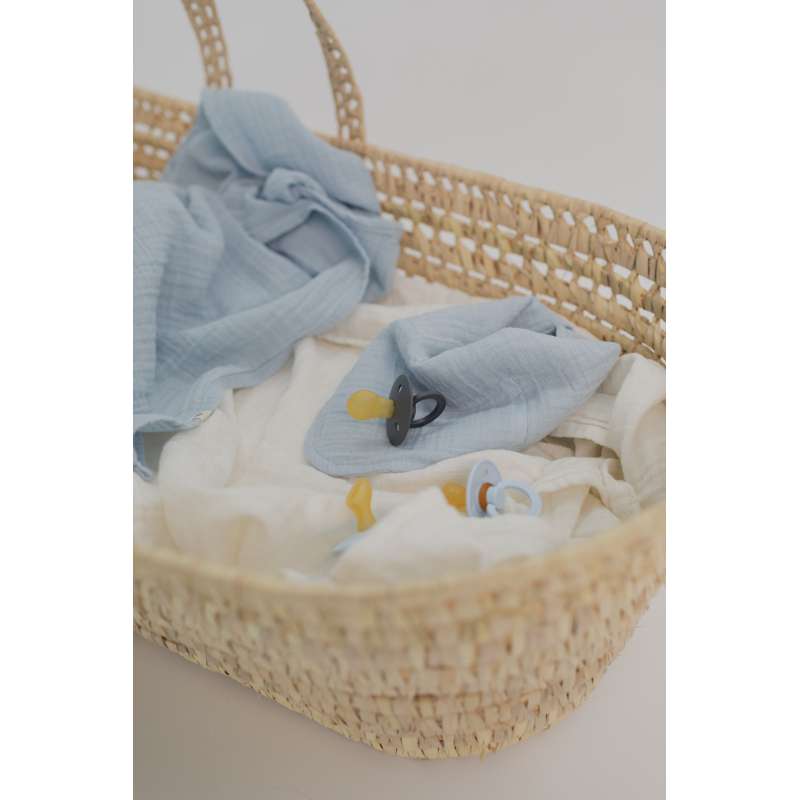 BIBS Sommeil - Drap de muslin pour bébé - 120x120 cm. - Bleu bébé