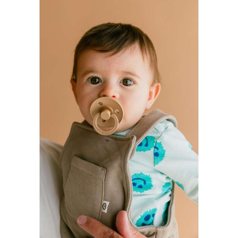 Bibs Rund Colour Schnuller - Gr. 2 - Naturkautschuk - Taupe