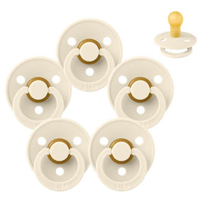 Bibs Kulatý Colour Dudlík - bundle - 5 ks - vel. 1 - Slonová kost