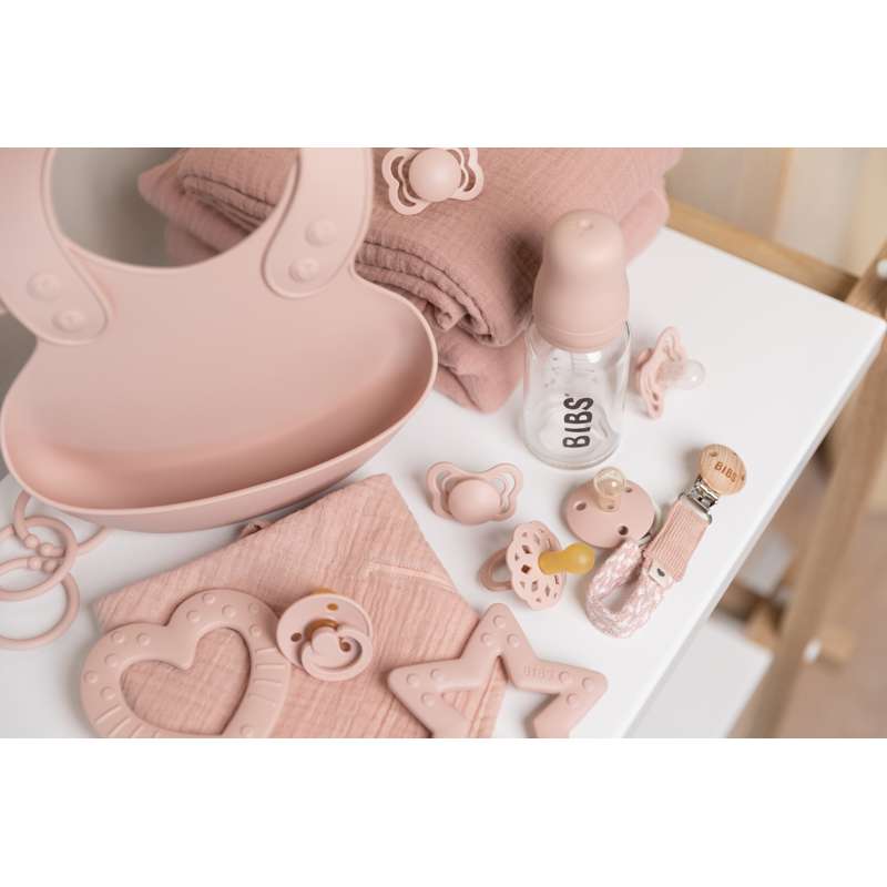 BIBS Boca - Set za sisanje - Staklo - Lateks/Okroglo - 110 ml. - Roza
