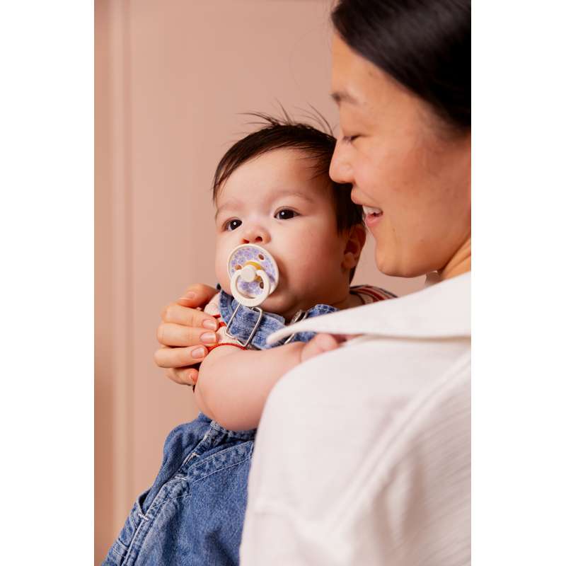 Bibs Round Colour Pacifier - 2-Pack - sz. 2 - natural rubber - Studio - Jasmine - Ivory/Ivory