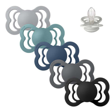 Chupete Bibs Supreme - paquete - 5 unidades - t. 2 - Olas que chocan