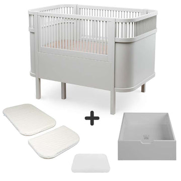 Sebra The Bed - Classic - Baby & Jr. - Stone Grey - Bundle 3