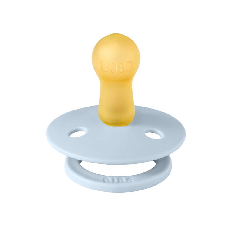 Bibs Round Colour Pacifier - sz. 2 - natural rubber - Baby Blue