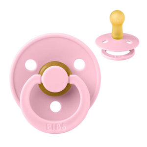 Bibs Okrogla Colour Duda - št. 2 - naravna guma - Baby Pink