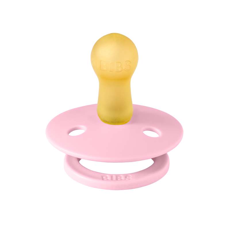 Bibs Round Colour Pacifier - sz. 2 - natural rubber - Baby Pink