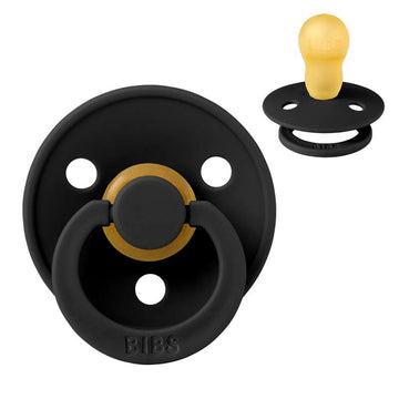 Bibs Round Colour Pacifier - sz. 3 - natural rubber - Black