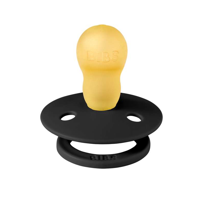 Bibs Round Colour Pacifier - sz. 3 - natural rubber - Black