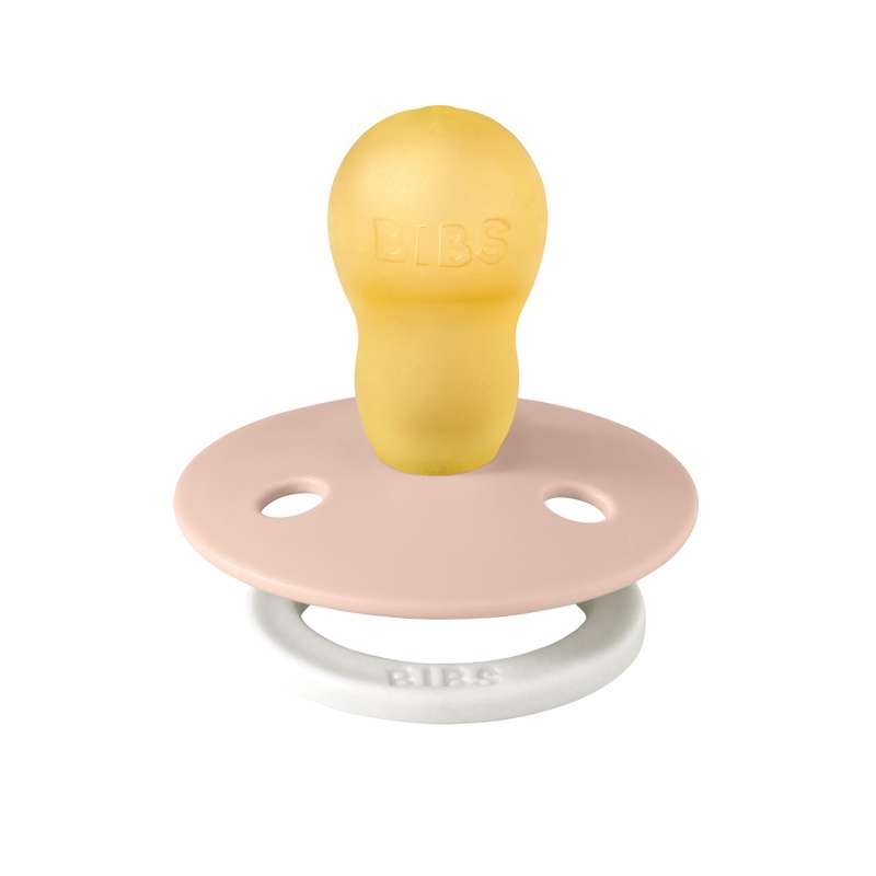 Bibs Round Colour Pacifier - sz. 3 - natural rubber - GLOW - Blush
