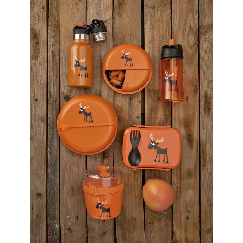 Carl Oscar Bottiglia d'acqua per bambini - 0,35L - Alce - Arancione