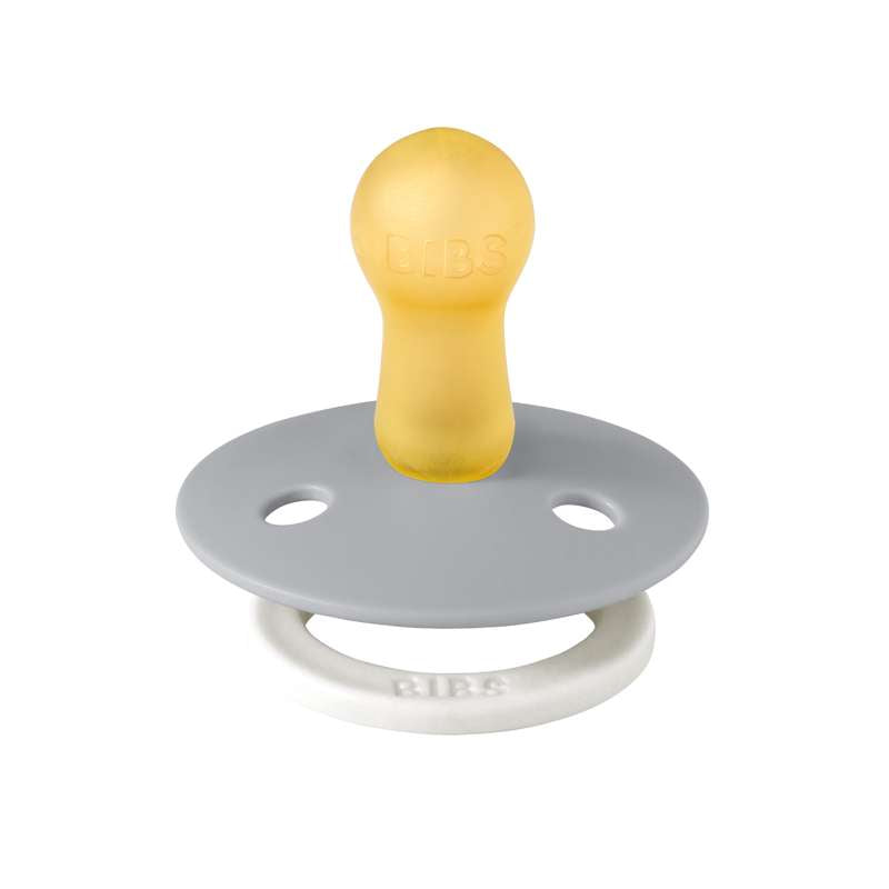 Bibs Round Colour Pacifier - sz. 2 - natural rubber - GLOW - Cloud