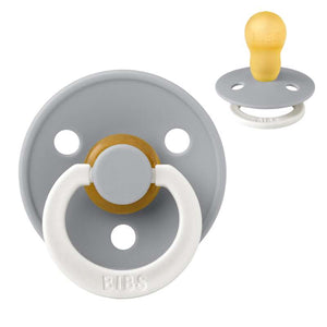Bibs Round Colour Pacifier - sz. 3 - natural rubber - GLOW - Cloud