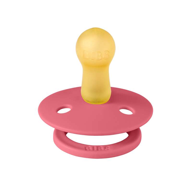 Succhietto Bibs Rotondo Colour - tg. 2 - gomma naturale - Corallo