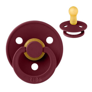 Bibs Round Colour Pacifier - sz. 2 - natural rubber - Elderberry