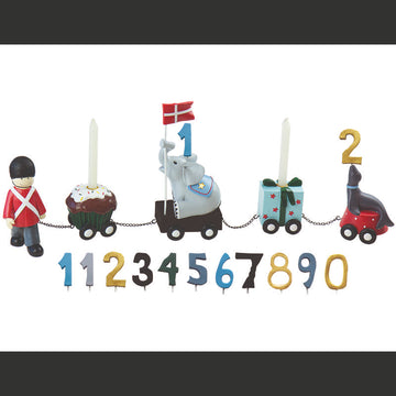 Kids by Friis Birthday train with 9 figures - guard