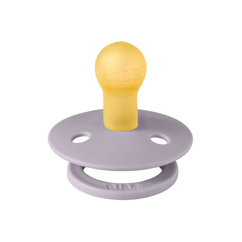 Sucette Bibs Rond Colour - t. 1 - caoutchouc naturel - Gris Fossile