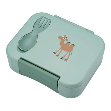 Carl Oscar BentoBOX Lunch Box con CUTElery - Bambini - Cammello - Mint