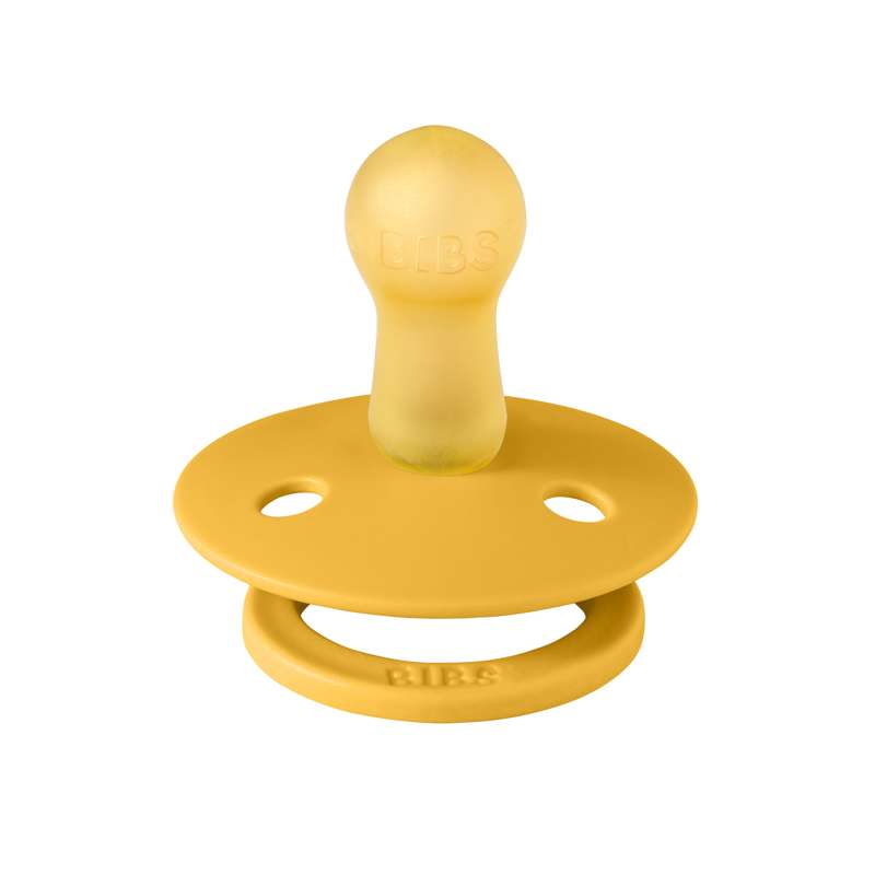 Bibs Round Colour Pacifier - sz. 2 - natural rubber - Honey Bee