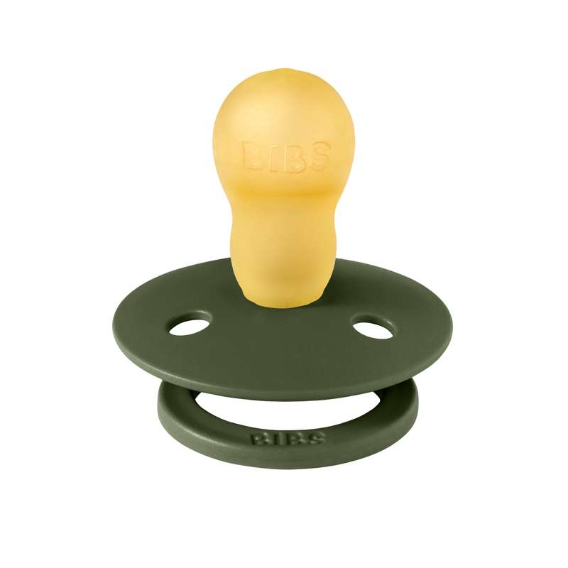 Bibs Round Colour Pacifier - sz. 3 - natural rubber - Hunter Green