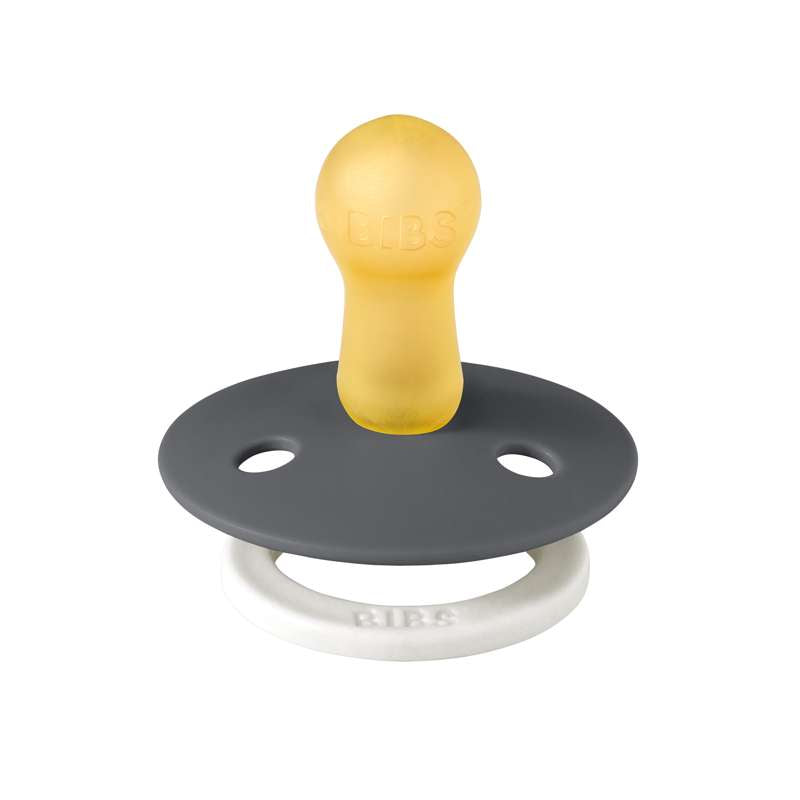 Bibs Round Colour Pacifier - sz. 2 - natural rubber - GLOW - Iron