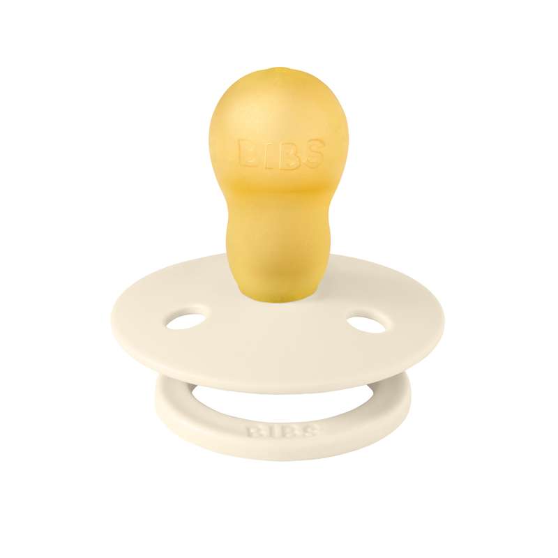 Bibs Round Colour Pacifier - sz. 3 - natural rubber - Ivory