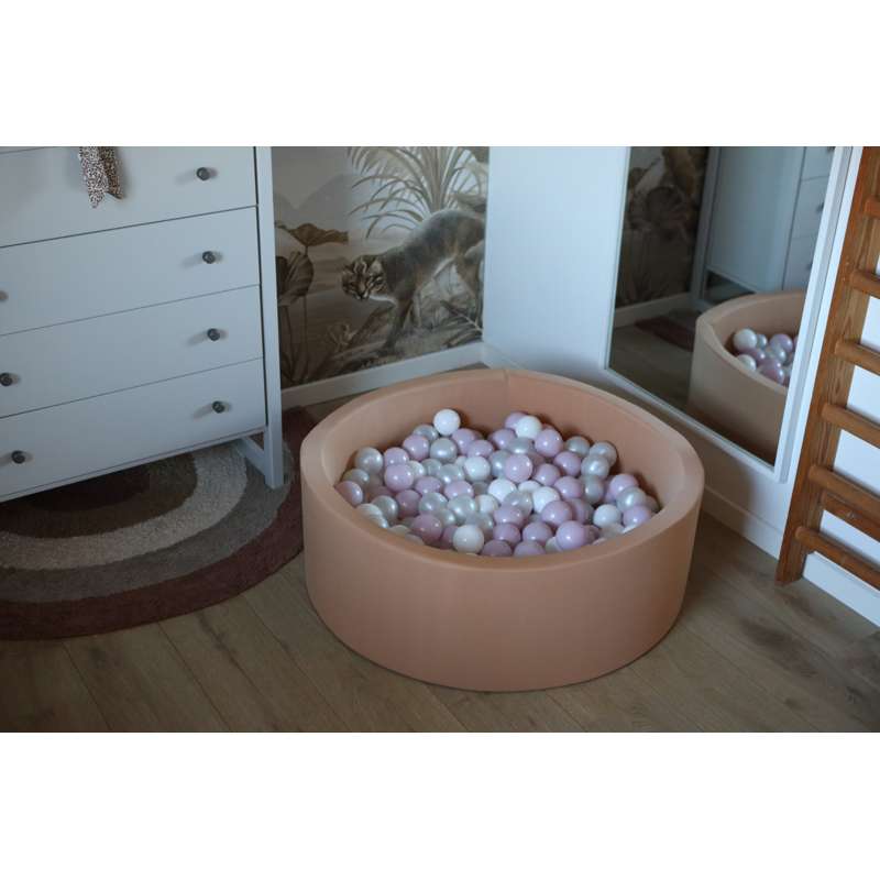 Kid'oh ballbasseng - 300 Kuler - Beige - Hvit/Perle/Lys Rosa Perle
