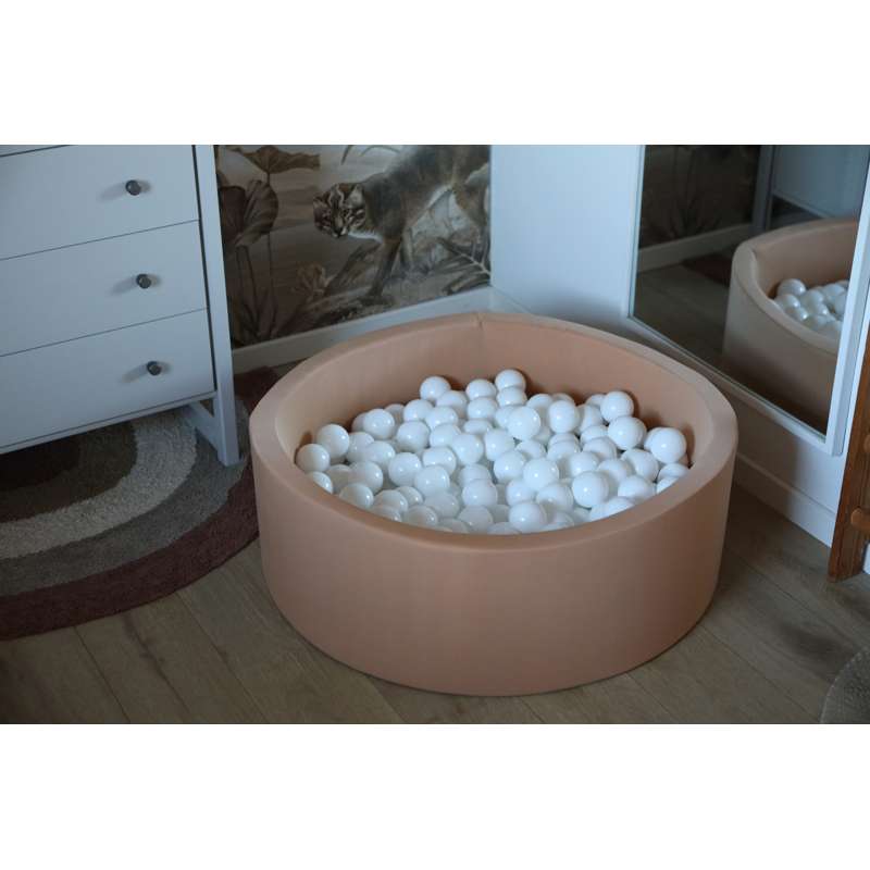 Kid'oh ballbasseng - 100 Kuler - Beige - Hvit