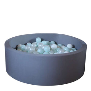 Kid'oh Bällebad - 300 Bälle - Grau - Weiß/Perle/Jany Mint Perle