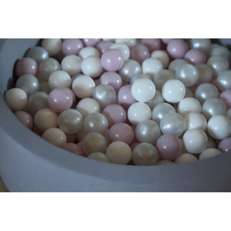 Kid'oh ballbasseng - 300 Kuler - Grå - Hvit/Perle/Lys Rosa Perle