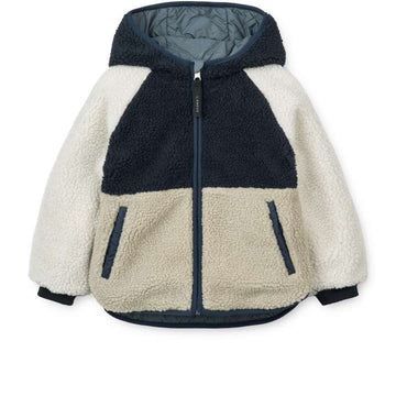 Liewood Jackson Reversible Jacket - Whale Blue Multi Mix