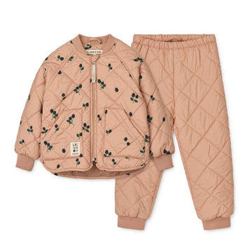 Liewood Zella Θερμομονωτικά Ρούχα σε Σετ - Κεντημένα - Berry/Ανοιχτό Τοσκάνη