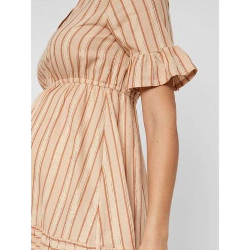 Mamalicious Ekologinen Mini Odotusmekko - Raidallinen