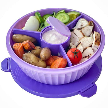 Yumbox Obedová miska - Poke Love Bowl - 4 priehradky - Maui Purple
